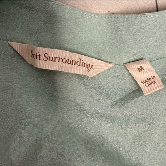 Soft Surroundings Izumi Kimono Sleeve Tunic Top M Embroidered Mixed  Patchwork - Picture 9 of 10